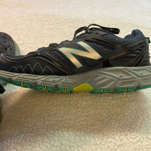 New Balance 510v3 All Terrain Athletic Sneaker Grey Teal Trail Runner Preowned - Picture 4 of 13